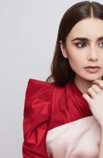 LILY COLLINS on the Set of a Photoshoot, February 2019