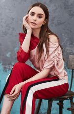 LILY COLLINS on the Set of a Photoshoot, February 2019