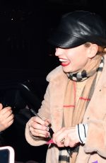 LILY JAMES Leaves Noel Coward Theatre in London 02/11/2019
