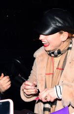 LILY JAMES Leaves Noel Coward Theatre in London 02/11/2019