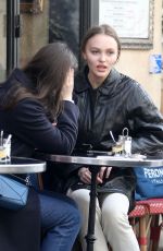 LILY-ROSE DEPP Out for Coffee Paris 02/21/2019