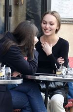 LILY-ROSE DEPP Out for Coffee Paris 02/21/2019