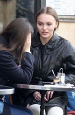 LILY-ROSE DEPP Out for Coffee Paris 02/21/2019