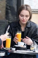 LILY-ROSE DEPP Out for Coffee Paris 02/21/2019