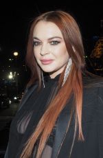 LINDSAY and ALIANA LOHAN at Saint Laurent Fashion Show in Paris 02/26/2019