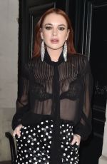 LINDSAY and ALIANA LOHAN at Saint Laurent Fashion Show in Paris 02/26/2019