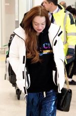 LINDSAY LOHAN Arrives at Airport in Athens 02/23/2019