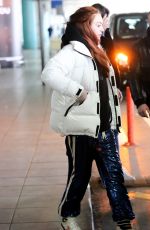 LINDSAY LOHAN Arrives at Airport in Athens 02/23/2019