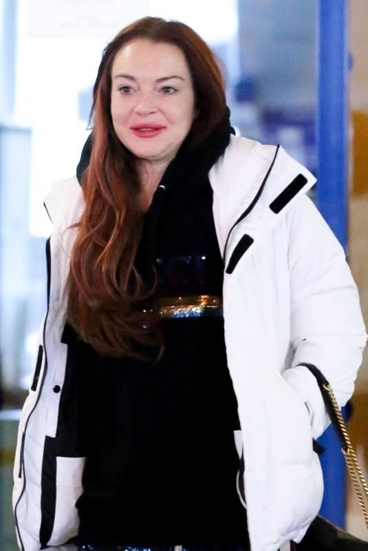 LINDSAY LOHAN Arrives at Airport in Athens 02/23/2019