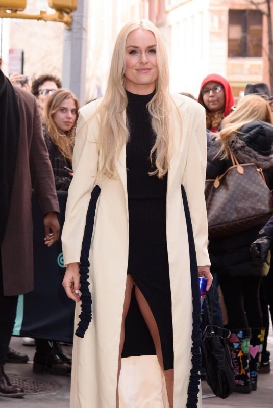 LINDSEY VONN Arrives at AOL Build in New York 02/21/2019
