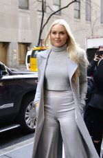 LINDSEY VONN Leaves NBC Studios in New Yok 02/21/2019