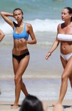 LISA CLARK and ELISABETH JAMROZY in Bikinis at a Beach in Sydney 02/17/2019