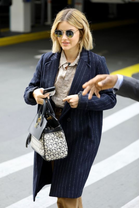 LUCY HALE Arrives at an Office in Hollywood 02/21/2019