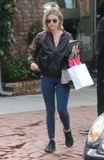 LUCY HALE Leaves Kate Somerville in West Hollywood 02/20/2019