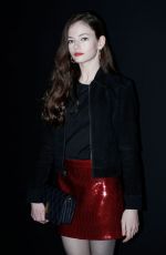 MACKENZIE FOY at Saint Laurent Show at Paris Fashion Week 02/26/2019