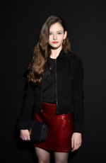 MACKENZIE FOY at Saint Laurent Show at Paris Fashion Week 02/26/2019