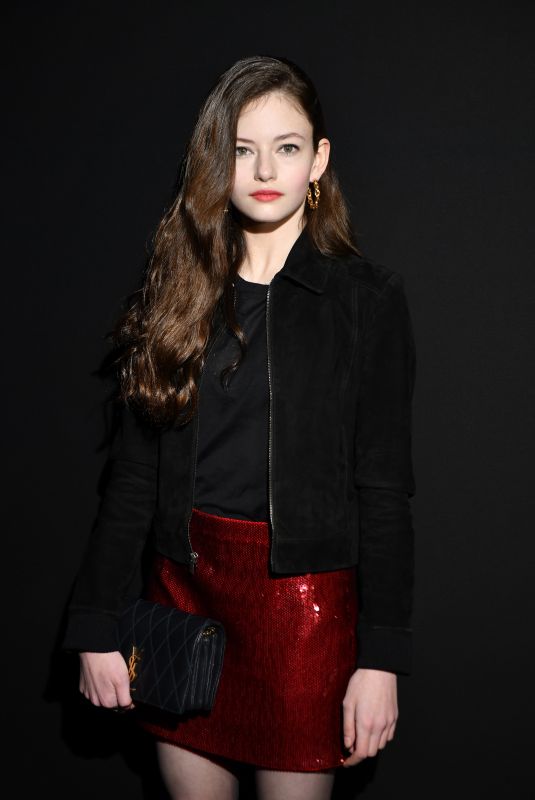 MACKENZIE FOY at Saint Laurent Show at Paris Fashion Week 02/26/2019