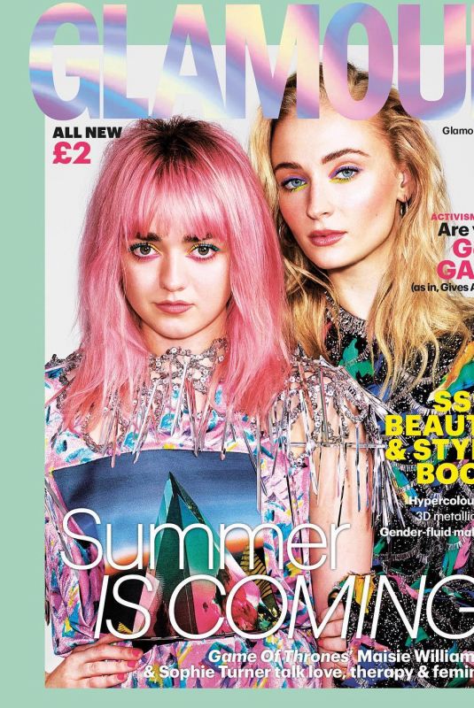 MAISIE WILLIAMS and SOPHIE TURNER in Glamour Magazine, UK March 2019