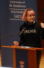 MAISIE WILLIAMS at University of St Andrews in Scotland 02/05/2019