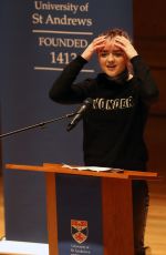 MAISIE WILLIAMS at University of St Andrews in Scotland 02/05/2019