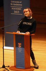 MAISIE WILLIAMS at University of St Andrews in Scotland 02/05/2019