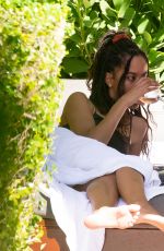 MALIAOBAMA in Swimsuit at a Pool in Miami Beach 02/17/2019