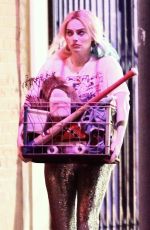 MARGOT ROBBIE on the Set of Birds of Prey in Los Angeles 02/20/2019