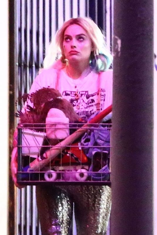 MARGOT ROBBIE on the Set of Birds of Prey in Los Angeles 02/20/2019