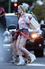 MARGOT ROBBIE on the Set of Birds of Prey in Los Angeles 02/21/2019