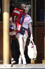 MARGOT ROBBIE on the Set of Birds of Prey in Los Angeles 02/21/2019
