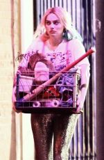 MARGOT ROBBIE on the Set of Birds of Prey in Los Angeles 02/21/2019