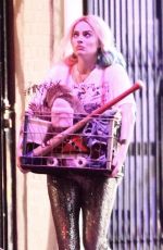 MARGOT ROBBIE on the Set of Birds of Prey in Los Angeles 02/21/2019