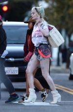 MARGOT ROBBIE on the Set of Birds of Prey in Los Angeles 02/21/2019