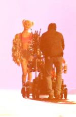 MARGOT ROBBIE on the Set of Birds of Prey in Los Angeles 02/27/2019