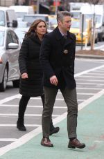 MARISKA HARGITAY on the Set of Law and Erder: Special Victims Unit in New York 02/27/2019