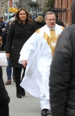 MARISKA HARGITAY on the Set of Law and Erder: Special Victims Unit in New York 02/27/2019