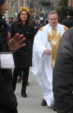 MARISKA HARGITAY on the Set of Law and Erder: Special Victims Unit in New York 02/27/2019