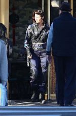 MARY ELIZABETH WINSTEAD on the Set of Birds of Prey in Los Angeles 02/21/2019
