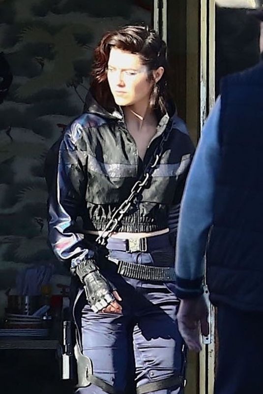 MARY ELIZABETH WINSTEAD on the Set of Birds of Prey in Los Angeles 02/21/2019