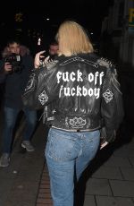 MEGAN BARTON HANSON Leaves Raffles Nightclub in London 02/08/2019