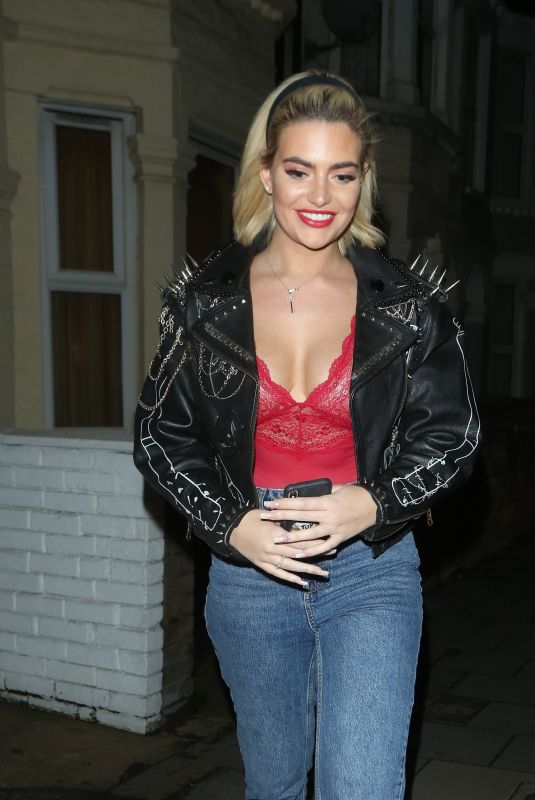 MEGAN BARTON HANSON Leaves Raffles Nightclub in London 02/08/2019