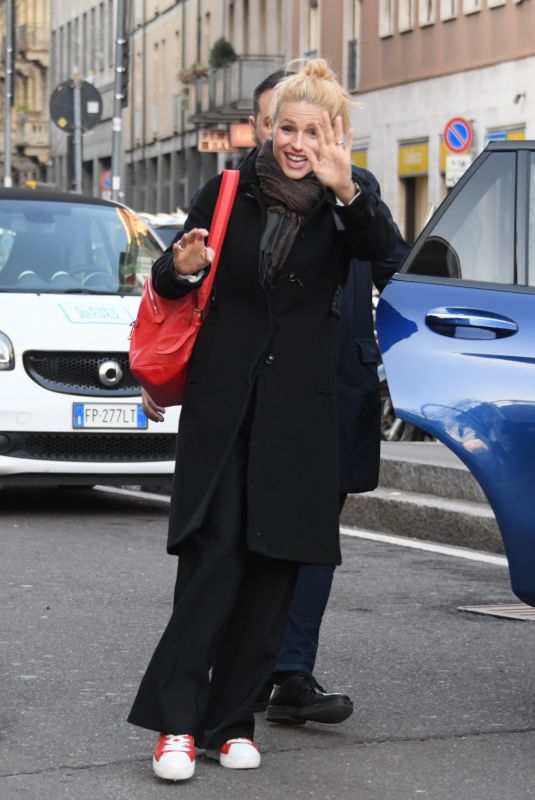MICHELLE HUNZIKER Out and About in Milan 02/05/2019
