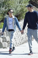 MILA KUNIS and Ashton Kutcher Out in Los Angeles 02/22/2019