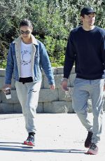 MILA KUNIS and Ashton Kutcher Out in Los Angeles 02/22/2019