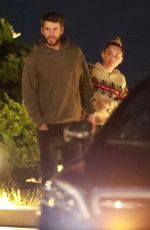 MILEY CYRUS and Liam Hemsworth at Nobu in Malibu 02/17/2019