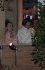 MILEY CYRUS Out for Dinner at Soho House in Malibu 02/20/2019