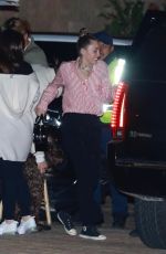 MILEY CYRUS Out for Dinner at Soho House in Malibu 02/20/2019