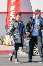 MILLA JOVOVICH and Paul Anderson Leaves a Gym in Los Angeles 02/11/2019
