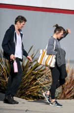 MILLA JOVOVICH and Paul W.S. Anderson at Trampoline Gym in Los Angeles 01/29/2019