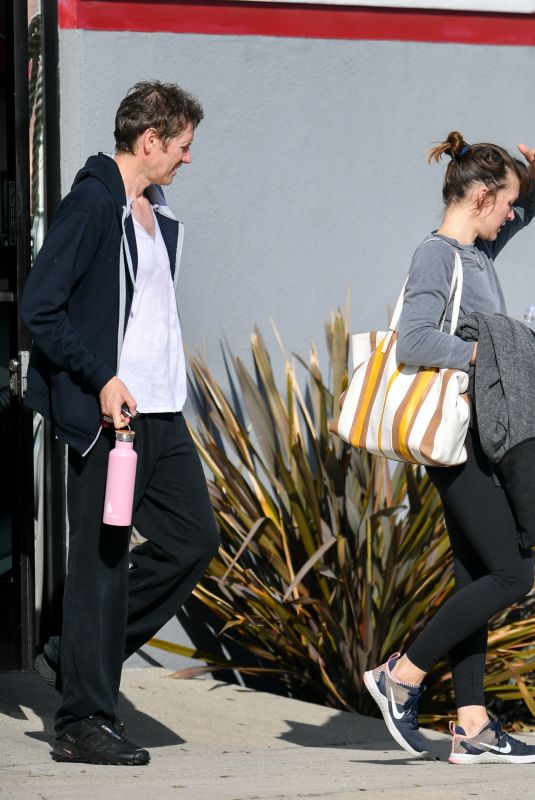 MILLA JOVOVICH and Paul W.S. Anderson at Trampoline Gym in Los Angeles 01/29/2019